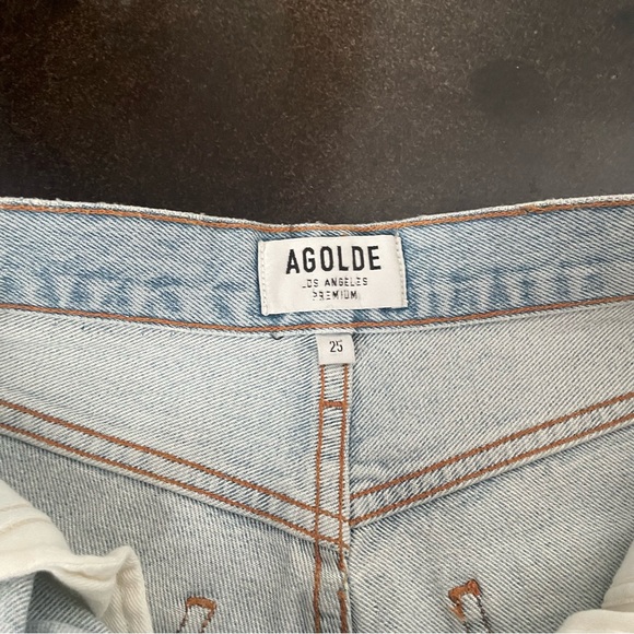 AGOLDE Women's Dee Vintage High Rise Shorts - Size 25 - Picture 9 of 12